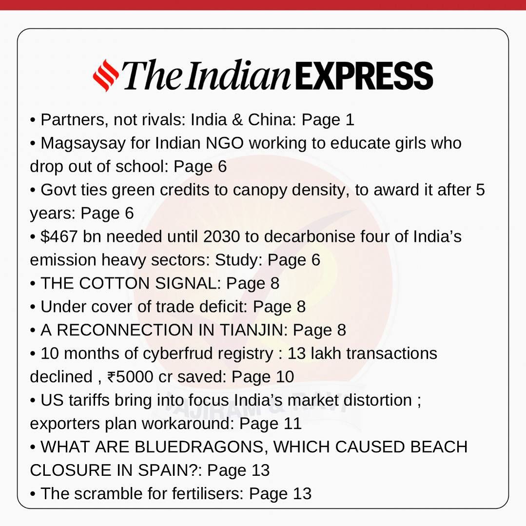 The Indian Express: 1/09/2025 (Delhi edition e-paper)
